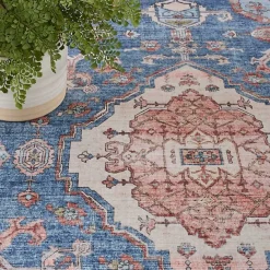 Best Kirklands Home Fulton Medallion Area Rug, 7x9 Blue
