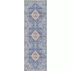 Online Kirklands Home Fulton Medallion Runner, 2x7 Blue