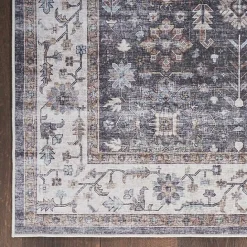 Best Kirklands Home Fulton Charcoal Medallion Area Rug, 5x7 Gray