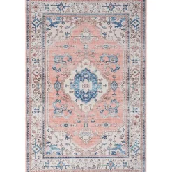 Clearance Kirklands Home Fulton Coral Medallion Area Rug, 5x7 Pink