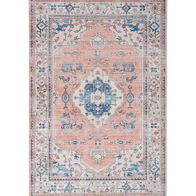 Clearance Kirklands Home Fulton Coral Medallion Area Rug, 5x7 Pink