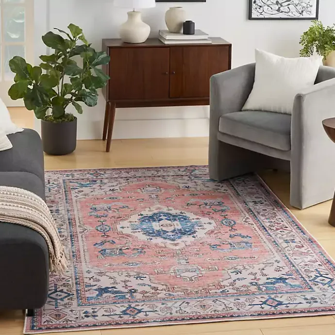 Clearance Kirklands Home Fulton Coral Medallion Area Rug, 5x7 Pink