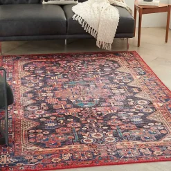 Online Kirklands Home Fulton Red Botanical Area Rug, 5x7
