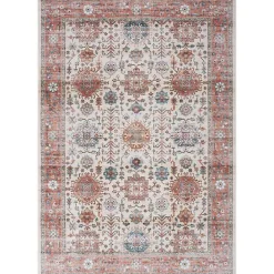 Outlet Kirklands Home Fulton Red Floral Medallion Area Rug, 7x10