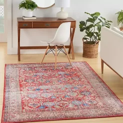 Kirklands Home Fulton Traditional Area Rug, 5x7 Red