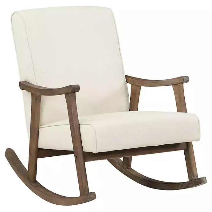 New Kirklands Home Gainsborough Upholstered Rocking Chair Ivory