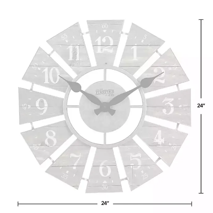 Sale Kirklands Home Galvanized Windmill Wall Clock Gray