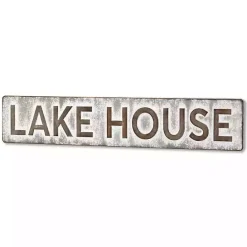 Hot Kirklands Home Galvanized Metal Lake House Wall Sign