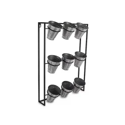 Kirklands Home Galvanized Wall Holder Planter Silver