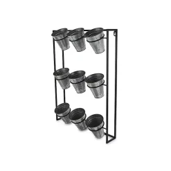 Kirklands Home Galvanized Wall Holder Planter Silver