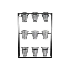 Kirklands Home Galvanized Wall Holder Planter Silver
