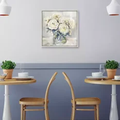 Discount Kirklands Home Garden Collections II Framed Canvas Art Print White