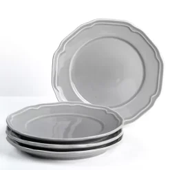 Outlet Kirklands Home Gardner Scalloped Salad Plates, Set of 4 Gray