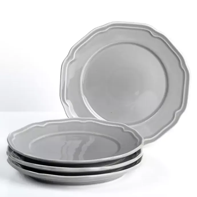 Outlet Kirklands Home Gardner Scalloped Salad Plates, Set of 4 Gray