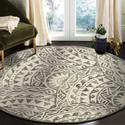 Discount Kirklands Home Geometric Round Waves Area Rug, 6 ft.