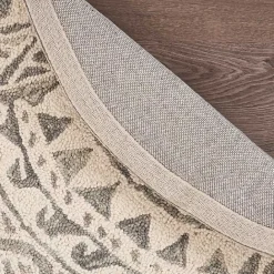 Discount Kirklands Home Geometric Round Waves Area Rug, 6 ft.