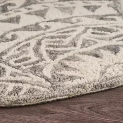 Discount Kirklands Home Geometric Round Waves Area Rug, 6 ft.