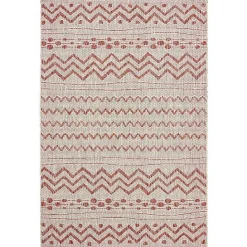 New Kirklands Home Geometric Stripe Sun Shower Outdoor Area Rug, 5x8