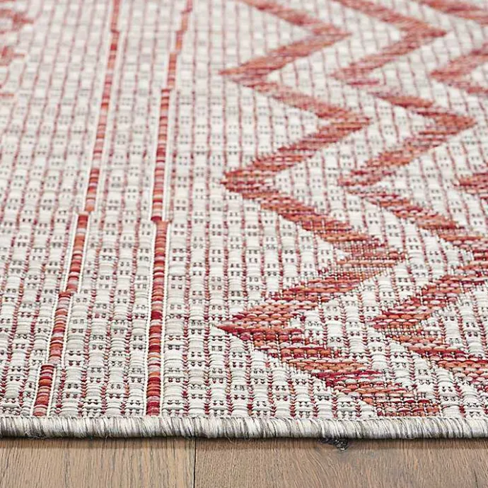 New Kirklands Home Geometric Stripe Sun Shower Outdoor Area Rug, 5x8