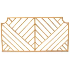 Sale Kirklands Home Geometric Weave Rat Queen Headboard Tan