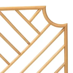 Sale Kirklands Home Geometric Weave Rat Queen Headboard Tan