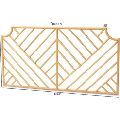 Sale Kirklands Home Geometric Weave Rat Queen Headboard Tan
