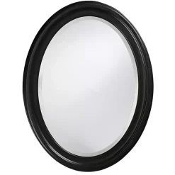 Discount Kirklands Home George Ridged Oval Wall Mirror Black