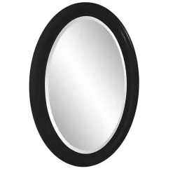Discount Kirklands Home George Ridged Oval Wall Mirror Black