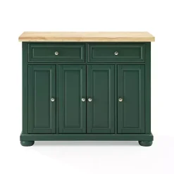 Hot Kirklands Home Gia Forest Green Wood Kitchen Island