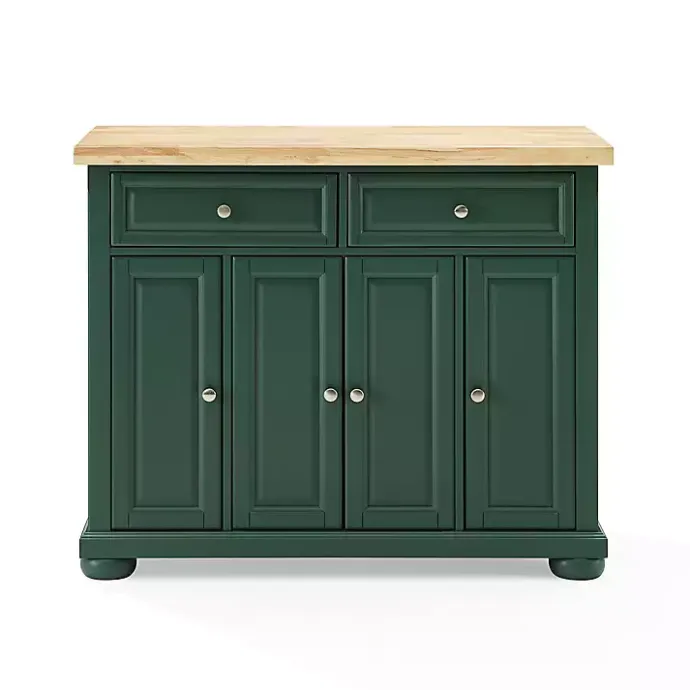 Hot Kirklands Home Gia Forest Green Wood Kitchen Island