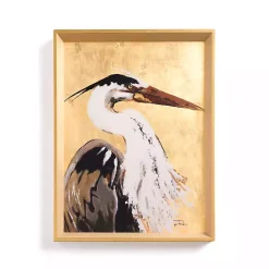 Kirklands Home Gilded Egret Framed Art Print