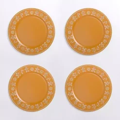 Discount Kirklands Home Gingerbread Christmas Chargers, Set of 4 Brown