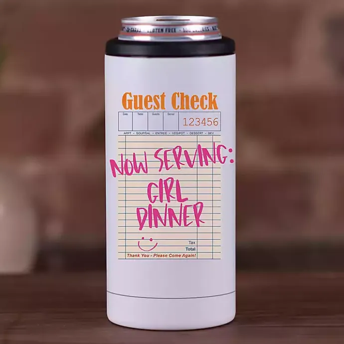 Clearance Kirklands Home Girl Dinner Stainless Steel Koozie White