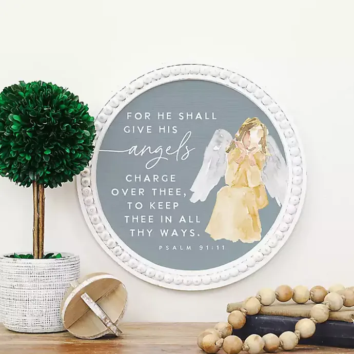 New Kirklands Home Give His Angels Round Wall Plaque