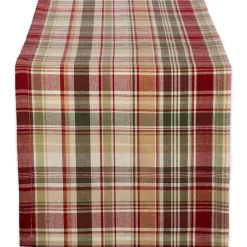 New Kirklands Home Give Thanks Plaid Table Runner, 72 in.