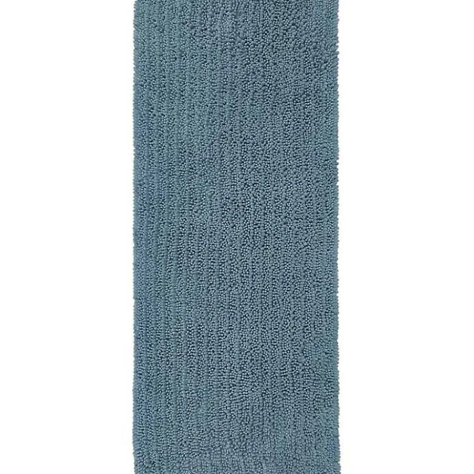 Discount Kirklands Home Glacier Lofty Pile Chenille Bath Mat, 60 in. Blue
