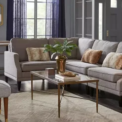 Discount Kirklands Home Glass and Metal Rectangle Porter Coffee Table Gold