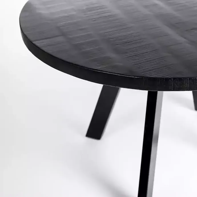 Outlet Kirklands Home Glenn Midnight Wood Dining Table Black