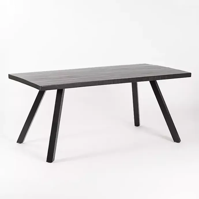Best Kirklands Home Glenn Midnight Wood Rectangular Dining Table Black