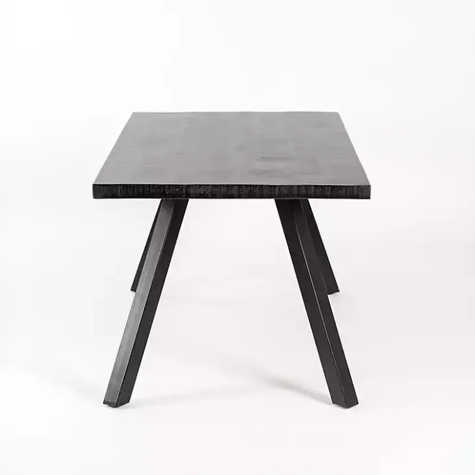 Best Kirklands Home Glenn Midnight Wood Rectangular Dining Table Black