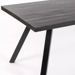 Best Kirklands Home Glenn Midnight Wood Rectangular Dining Table Black