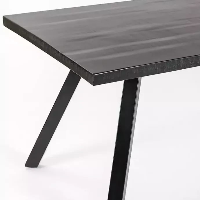 Best Kirklands Home Glenn Midnight Wood Rectangular Dining Table Black