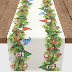 Discount Kirklands Home Gnome and Cookies Twill Table Runner, 72 in. Multi