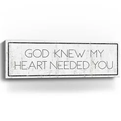 Discount Kirklands Home God Knew My Heart Needed You Canvas Art Print White