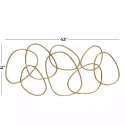 New Kirklands Home Abstract Rings Metal Wall Plaque Gold