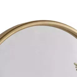 Kirklands Home Gold Adaline Floral Arched Wall Mirror