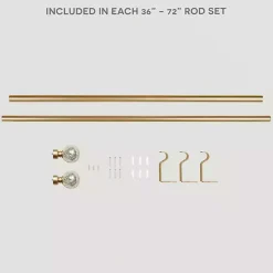 Best Kirklands Home Gold Aged Mercury Sphere Curtain Rod, 72 in.