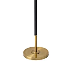 Clearance Kirklands Home Gold and Black Simple Stem Floor Lamp White