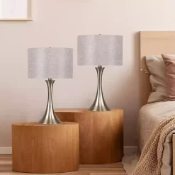 Hot Kirklands Home Gold and Tapered Table Lamps, Set of 2 Gray