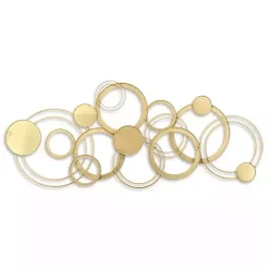 Hot Kirklands Home Gold and Silver Metal Multi Ring Wall Plaque